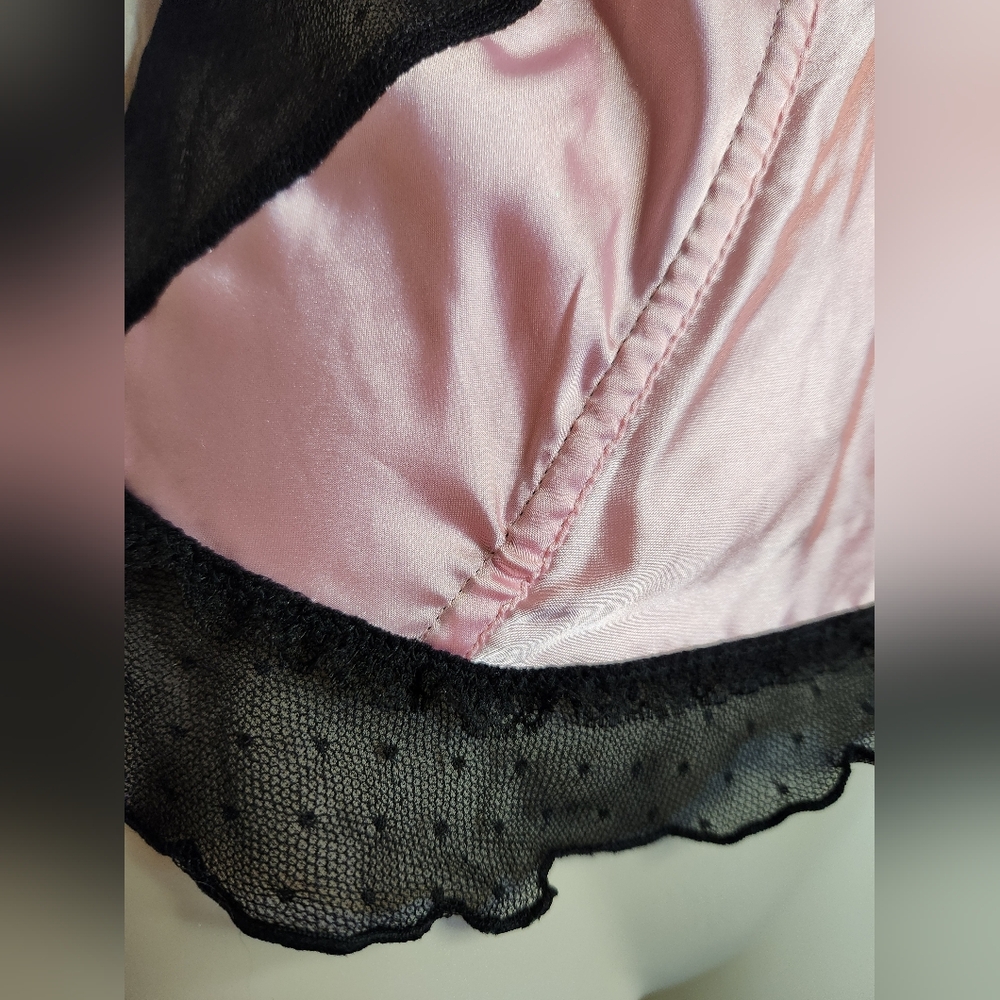 NWT Victoria’s Secret Sexy Little Things Pink Satin Corset Bustier w/ Black Lace - Picture 7 of 13